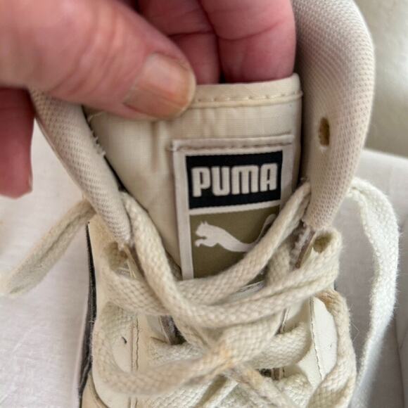 Puma Cali Star Ivory Womens 7 mid lace up leather & ripstop stacked sole sneaker - Picture 9 of 14